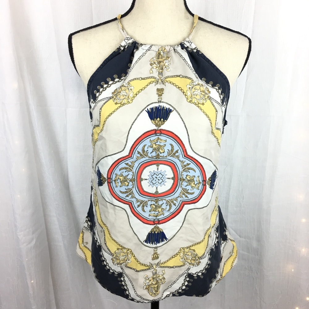 🔥Tommy Hilfiger🔥 Chains/Medallion Print Tie Tank
